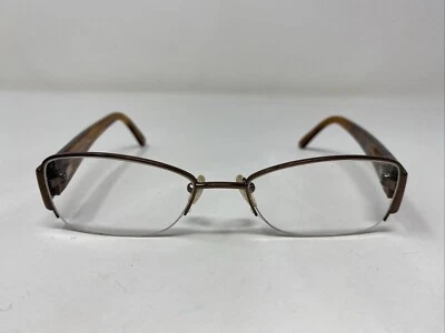 Marco de gafas Fendi Italy F877 705 51-17-135 marrón oscuro con media montura de metal W375 Foto 1 de 4