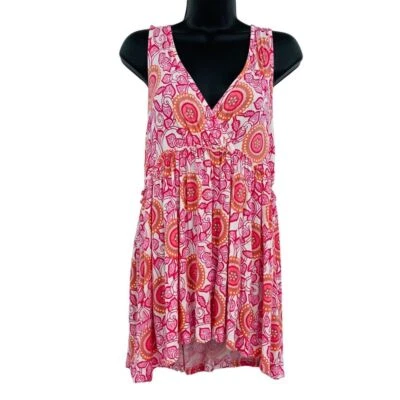 Camiseta sin mangas Matilda Jane Skyride floral mandala babydoll top cuello en V talla pequeña Foto 1 de 4