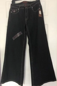 Womens Sizzle Black Jeans Size 11 NWT Wilde Leg - Picture 1 of 12