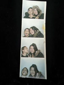 Vintage 2000s Photo Booth Photo Strip Brother Sister Silly Flip Off Tongue Out - Picture 1 of 5