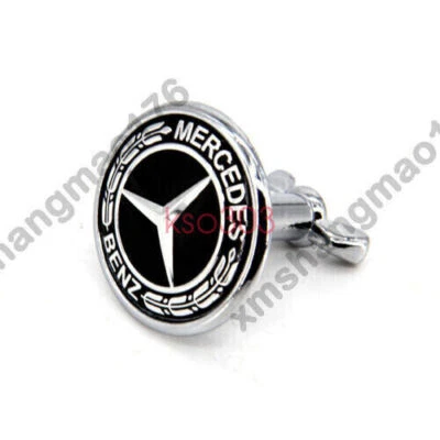 Corona de laurel emblema capó capó negro 44 mm Mercedes Benz Clase C S E W204 W211 Foto 1 de 4