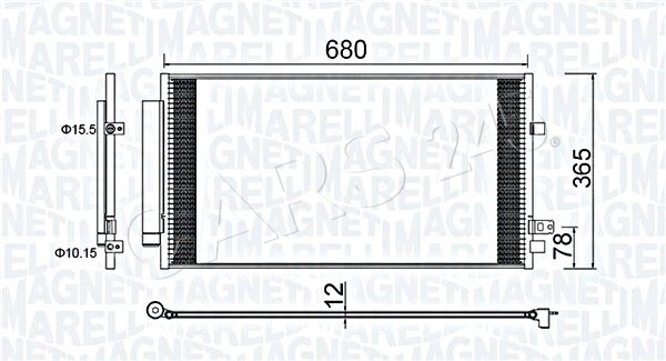 Condensador de CA para FIAT 500X JEEP Renegade 14-18 51938531 Foto 1 de 1