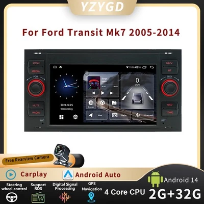 For Ford Transit Mk7 2005-2014 CarPlay Android Stereo Car Radio GPS Navi Screen - Image 1 of 4