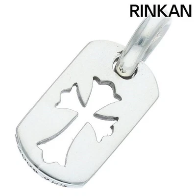 Corazones Cromados DT TNY CO CRS Pequeño Recorte Cruz Etiqueta de Perro Dije Plata Collar Top Foto 1 de 4