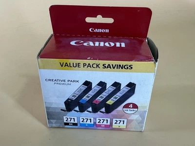 Картридж Canon 271 черный и цветной CLI-271 ценная упаковка грубая запечатанная коробка срок годности 2015 - Изображение 1 из 4