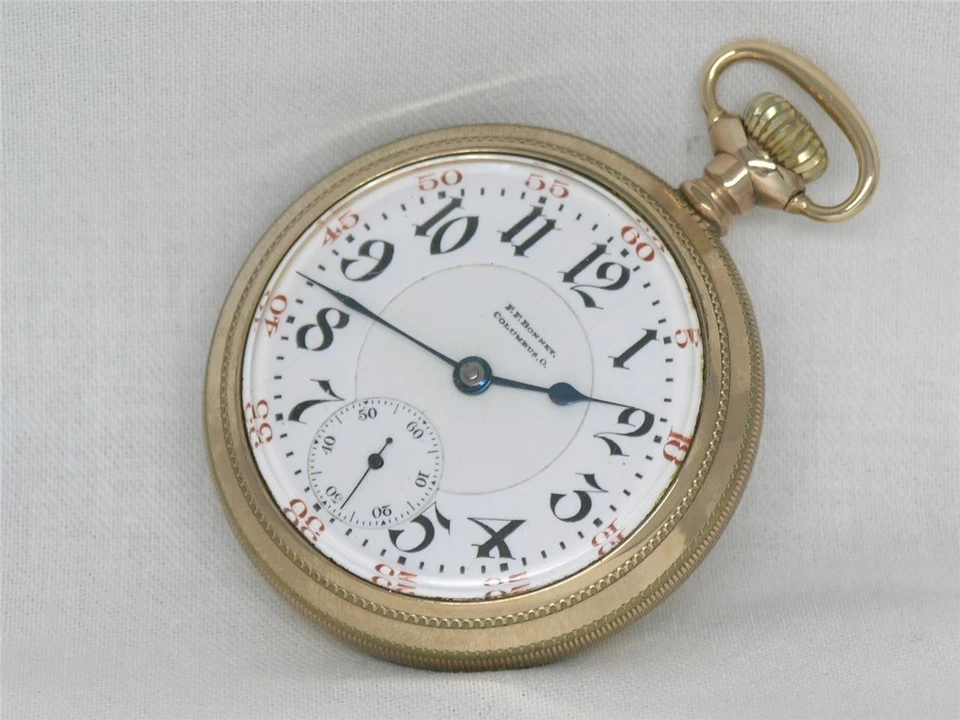 RARE 18S ILLINOIS BUNN SPECIAL POCKETWATCH FOR OHIO RAILWAY INSPECTOR, SERVICED! - Image 1 of 4