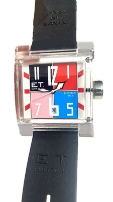 RELOJ LOCMAN ELBA TEAM CUARZO CUADRADO TRANSPARENTE UNISEX CORREA SILICONA NEGRA Foto 1 de 4