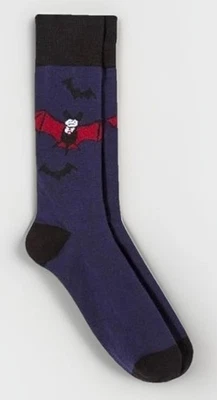 Mossimo Supply Co. 1 Par Calcetines Crew Vampiro Murciélago Halloween Zapatos para Hombre Talla 6-12 Foto 1 de 2