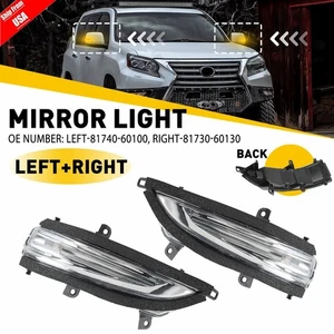 Driver Passenger For 10-23 Lexus LX570 GX460 LED Mirror Turn Signal Light Amber - Picture 1 of 18