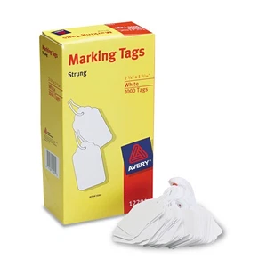Avery Medium-Weight White Marking Tags 2 3/4 x 1 11/16 1 000/Box 12201 - Picture 1 of 4