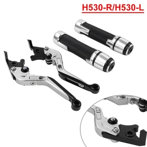 Folding Extendable Brake Clutch Levers Handlebar Grip Set Fit Yamaha TMAX500/530 - Picture 1 of 10