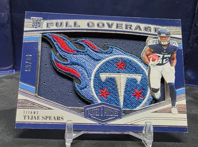 2023 Panini Plates Patches Full Coverage Tyjae Spears Jumbo Titans Logo* READ🔥 - Image 1 of 4