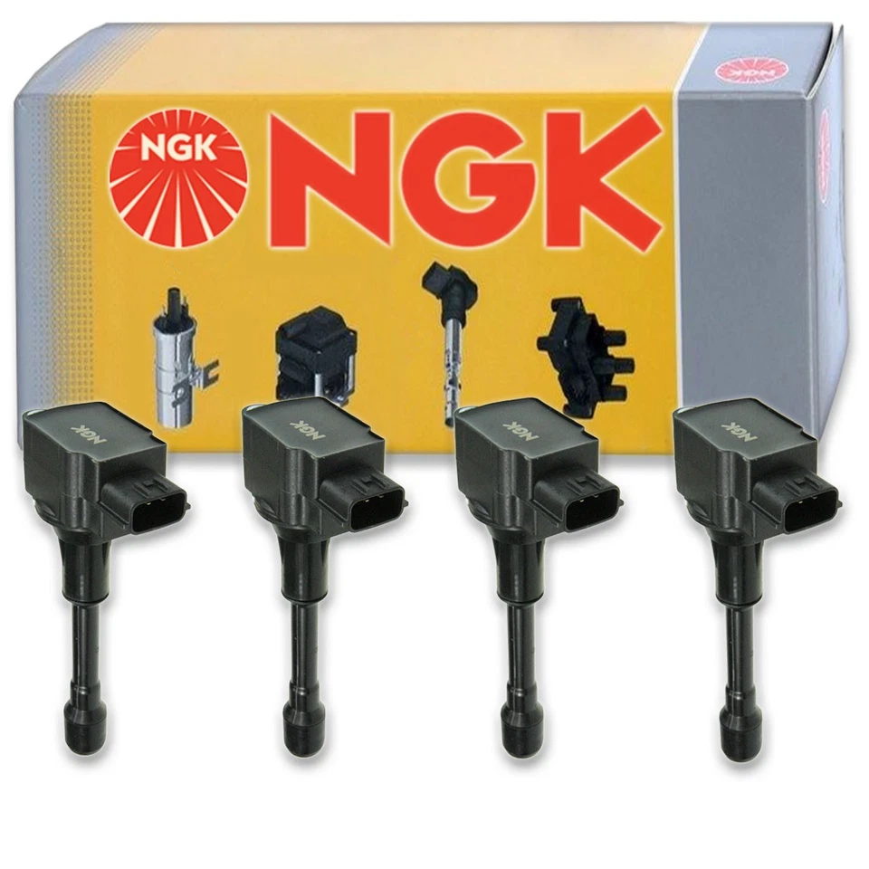 4 pc NGK Ignition Coils for 2007-2017 Nissan Sentra 1.8L 2.0L 2.5L L4 Spark bu - Image 1 of 4