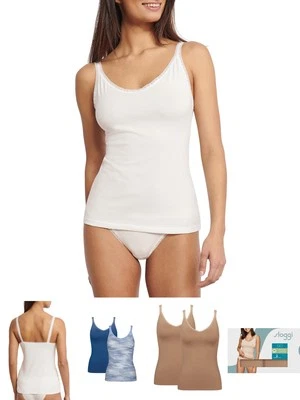 Sloggi Vest GO Camisole *2 Pack* Top  Vest Thin Strap Seamless V-Neck Lingerie - Изображение 1 из 2