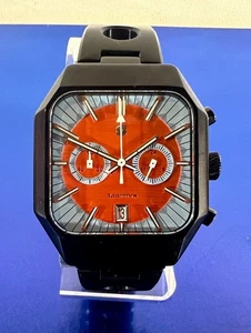 Straton SPORTIVA 38mm Chronograph Watch in ORANGE/BLACK & STEEL RALLY BRACELET - Picture 1 of 9