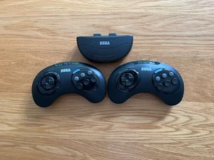 X2 Original SEGA Mega Drive Remote Arcade Controller / Control Pads + Receiver - Picture 1 of 24