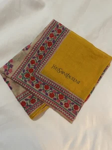 Bufanda YVES Saint Laurent rara de principios de 1970 - Imagen 1 de 4