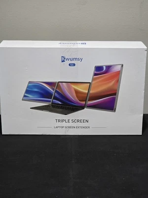 Kwumsy S6 Laptop Screen Extender – 15.6" FHD Triple Monitor – 1080P Portable New - Image 1 of 4