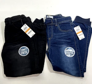 Epic Threads Boys Stretch Denim Jeans 2-Pack Size 7 - Deep Black & Ink Blue NWT - Picture 1 of 5