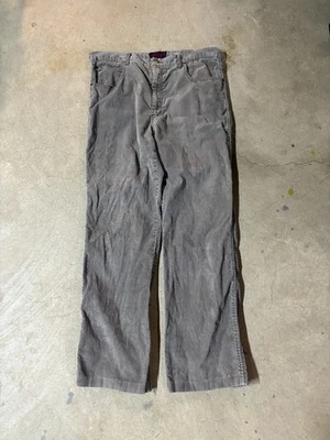 复古 70 年代 Brittania 灯芯绒裤子水洗灰色 38x31 码 — 第 1/4 张图片