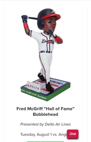 PRESALE Fred McGriff Hall Of Fame Bobblehead Atlanta Braves SGA 8/1/23 PRESALE Cover