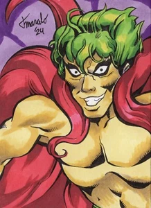 ORIGINAL The Creeper 1/1 Hand Drawn Sketch Card ACEO Art - Picture 1 of 3