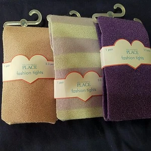 The Childrens Place 3 pair of fashion tights size 2-3 years old  - Picture 1 of 1