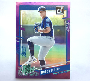 2023 BOBBY MILLER HOLO (PURPLE RATED PROSPECT) | PANINI DONRUSS #41 | DODGERS