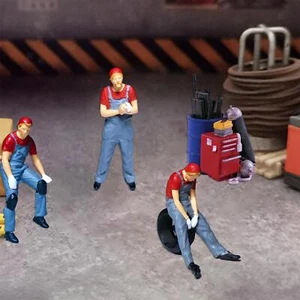 Hand Painted 1/64 Tiny People Diorama Figurines Ornament DIY Projects Red A - Picture 1 of 7