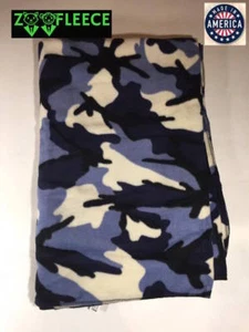 Zoofleece Air Force 42X60" Blanket Throw Quilt Blue White Camo Winter Linen - Picture 1 of 5