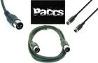 PACCS 1 m - 1,5 m - 2 m - 3 m - 5 m Midikabel 5 pol pin DIN MIDI Kabel Stecker