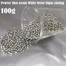 Premium Pewter Shot Grain 100g White Metal Ingot for Casting and Crafting