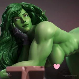 SHE HULK NSFW NUDE FANTASY female FIGURINE NOTpainted 1:10  torridaminis 2024 - Picture 1 of 5