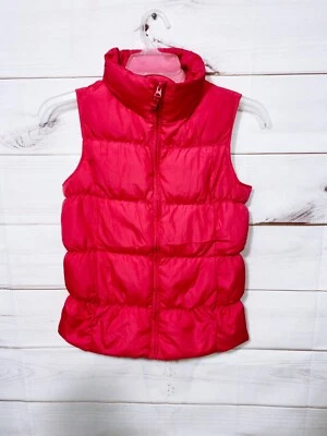 Chaleco Land's End Niñas Talla M Rosa Cremallera Completa Forrado Bolsillos Foto 1 de 4