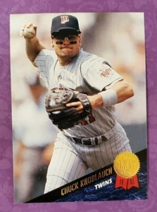 1993 Leaf #98 Chuck Knoblauch Minnesota Twins Baseball Card - PC Quality & TTM - Picture 1 of 2