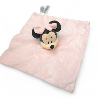 Disney Minnie Mouse Lovey 12 inch Pink Polka Dot Soft Clean Security Plush - Image 1 of 4