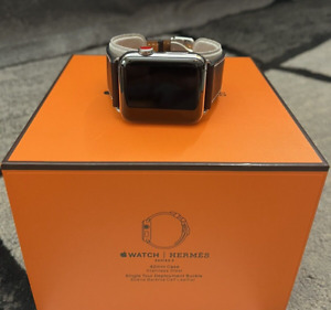 42mm Hermes Apple Watch Series 3 Single Tour Ebene Leather Strap Deployment