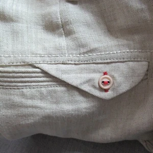Pantaloni Zylus uomo taglia 38 beige silenziosi lusso Hampton chic spiaggia preparazione pantaloni abito - Foto 1 di 13