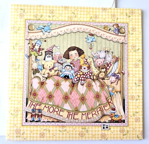 Tarjeta de nota en blanco vintage Mary Engelbreit The More the Merrier Girl con muñecas - Imagen 1 de 2