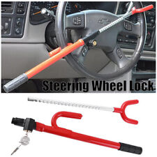 Anti-Theft Steering Wheel Lock Universal Adjustable Security For Car Truck +Keys