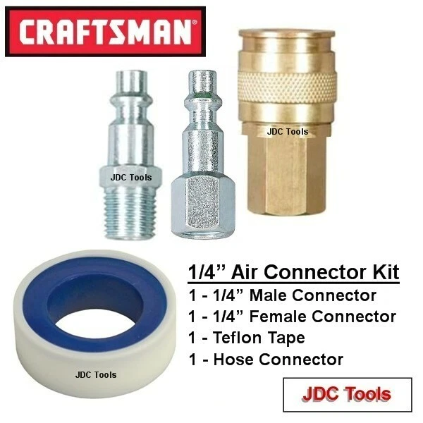 Juego de conectores de accesorios para herramientas neumáticas Craftsman 4 piezas - NUEVO Foto 1 de 1