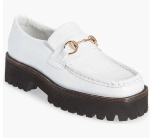 Intentionally Blank HK2 Womens Croc Leather Loafer Size US 10 New In Box - Picture 1 of 6