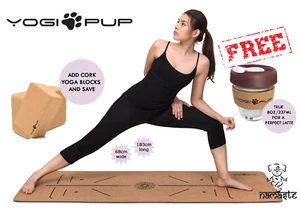 Premium Cork Eco-Friendly 5mm Yoga Mat. Free Holding Strap and Cup. AU stock. - Picture 1 of 12