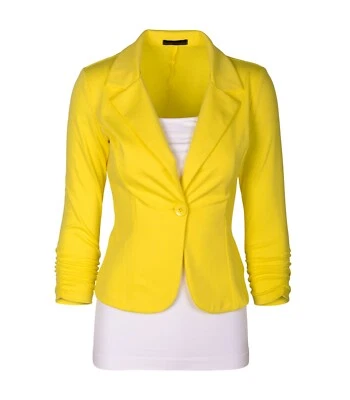 Auliné Collection Women's Casual Work Solid Color Knit Blazer - Image 1 of 2