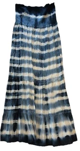 Abito lungo maxi tubino Aerie grande blu bianco tinta unita boho - Foto 1 di 5