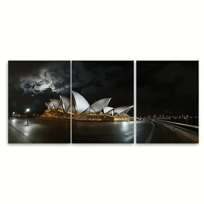 3pcs Sydney Opera House Travel Metal Print Ready to Hang Art - Image 1 of 4