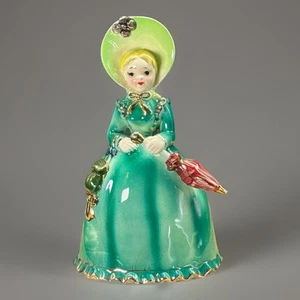 Ucagco Victorian Lady Sponge Holder Planter Ceramic Glossy Vintage Mid Century - Picture 1 of 18