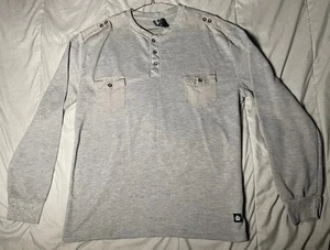 Denim & Rivets Women’s Sz 3X Gray Waffle 3 Button Khaki Pockets & Shoulder - Picture 1 of 8