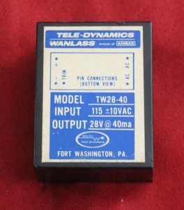 Tele-Dynamics Wanlass TW28-40 115VAC to 28 V 40A Sealed Power Supply Module- NOS - Picture 1 of 2