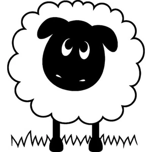 'Cute Sheep' Unmounted Rubber Stamp (RS011845) - Picture 1 of 6